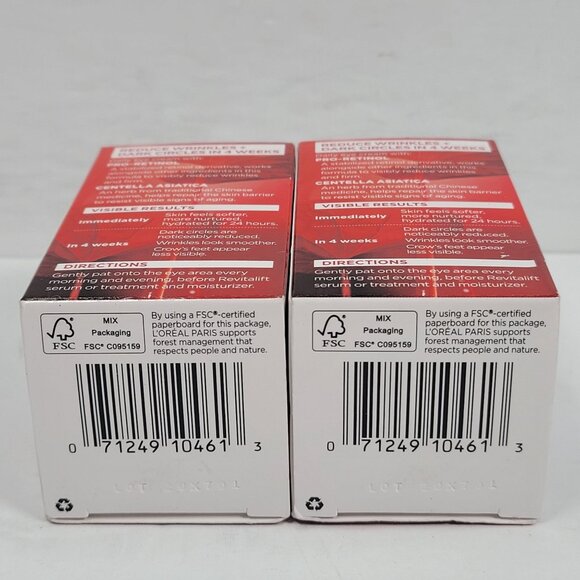 LOreal Paris Revitalift Anti-Wrinkle + Firming Eye Cream 0.5 Oz Set of 2 NIB - Picture 5 of 5